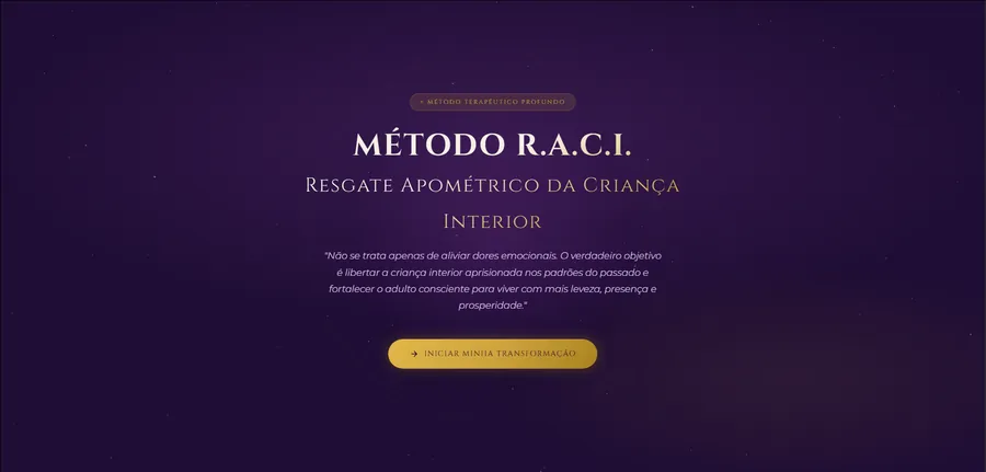 Página de vendas · Método R.A.C.I.